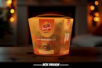 design premium fast food box packaging