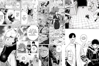 draw detailed manga comic page , anime storyboard panel in nsfw as manga artist