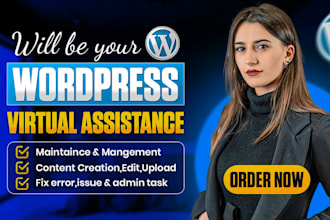 manage and optimize your wordpress website as a virtual assistant