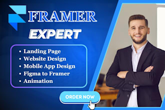 design framer website, develop framer website, framer landing page