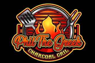 design restaurant, bbq, burger, bakery, catering, food logo