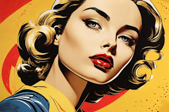 draw a retro pop art roy lichtenstein style