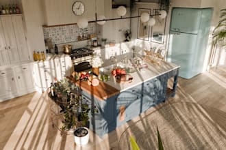renovate 3d architecture,interior design,day and night render,kitchen decor,skp