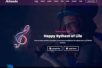 design artist website dj studio website music website