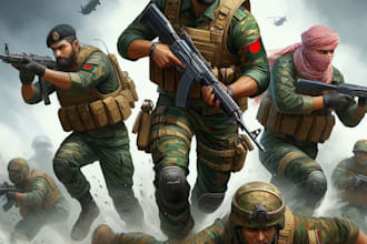 draw military themed illustrations