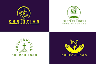 make a modern luxury ministry religious christian or church logo design