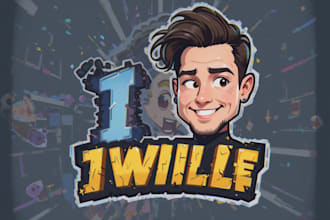design, caricature mascot logo, modern cartoon character, cartoon portrait