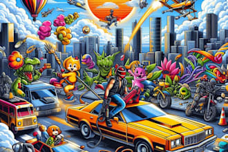 create graffiti street art pop art of any picture