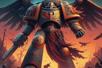 draw a warhammer 40k character and creature