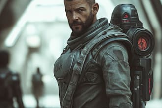 character, mech, spaceship, weapon or enviroment sci fi