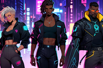 draw your character fantasy medieval cyberpunk steampunk etc
