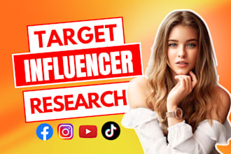 find all social media influencer research like instgram,youtube,tiktok for brand