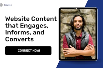 write SEO website content for homepage, about us, and more