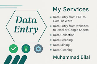 do data entry and convert handwriting to digital text