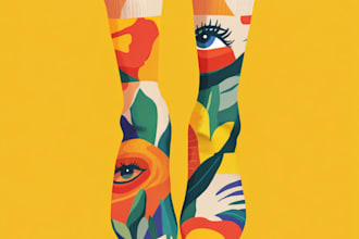 make a creative socks unique sock design for you