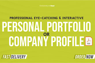 create a stunning interactive personal PDF portfolio or company profile