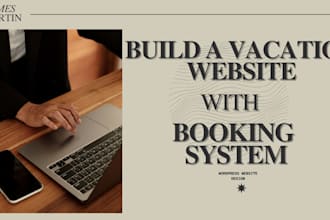design a stunning vacation rental website airbnb, vrbo, with booking system