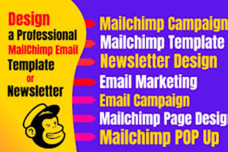 design a mailchimp newsletter template for ecommerce automation