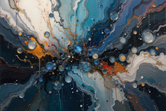 create a unique abstract art for you