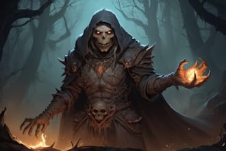 draw fantasy or horror character illustration