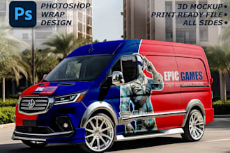 do vehicle wrap design, van wrap, car wrap, truck wrap design