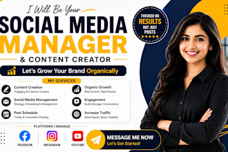social media manager and content creator