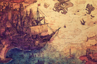 do your fantasy map for your book or roleplay game by hand
