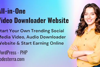 develop all social media video and audio downloader website