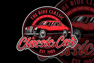 make a professional automotive car rental wash car detailing racing repair logo
