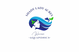 design plants and fish grow logo