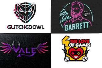do twitch streamer or youtube gaming channel logo design