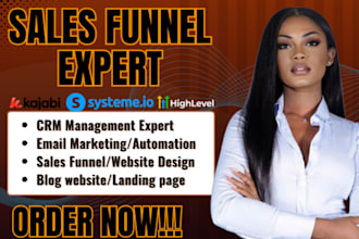 be your kajabi sales funnel expert, automation, systeme io website,ghl expert