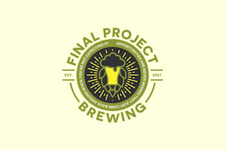 create a modern creative brewery beer company logo design
