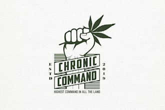 design recreational and medical weed growth logo