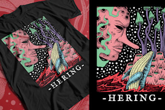 do different artwork when psychedelic meet dark art style