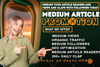organic medium article promotion medium views to targeted audience