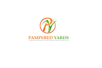 design rowing grass landscape service logo