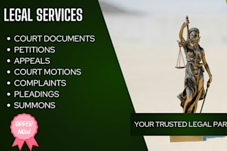 draft motions, appeal, court documents, lawsuit, complaint, pleadings, petitions