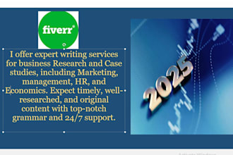 do business research, human resource, marketing and case study analysis tasks