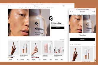 skincare website femine care shopify website beauty store nail salon website