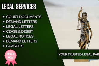 draft legal notice, demand letter, legal letter, cease and desist, lawsuit