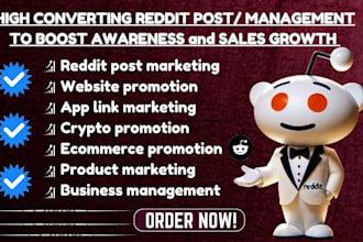 manage reddit post for business product saas app iptv ecommerce ai website link