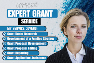 conduct grant research, grant proposal writing, grant application rfps and 501c3