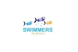 design modern swimming lessons logo