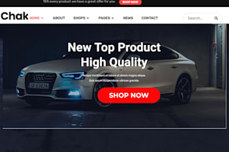 build automotive auto part website car part website with car full functionality