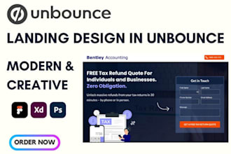 convert PSD, figma, xd to unbounce landing page, unbounce expert, lead capturing