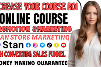 rol online course promotion, stan store marketing,ebook romotion, sales funnel