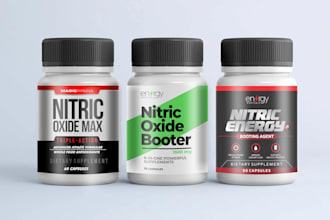design premium supplement label design and product label design
