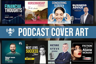 do professional modern podcast cover art, podcast logo and any graphics design