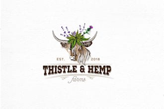 design thistle and hemp logo